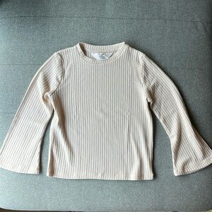 Cream long sleeve shirt